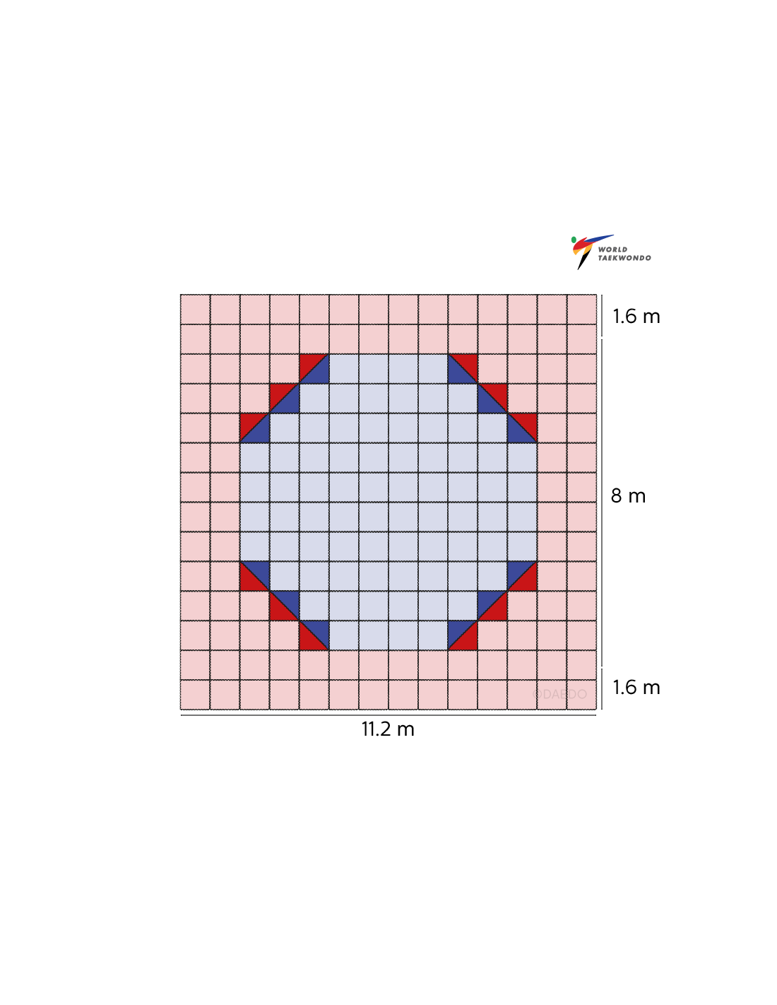 WT 80x80x2.4cm Octagon Tatami- Crvena*++*WT 80x80x2.4cm Octagon Tatami